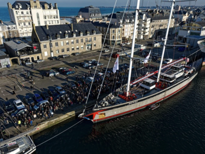 World’s largest modern cargo sailboat christened in France